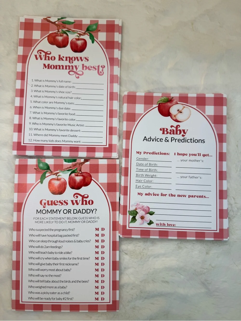 Apple Theme Baby Shower Games